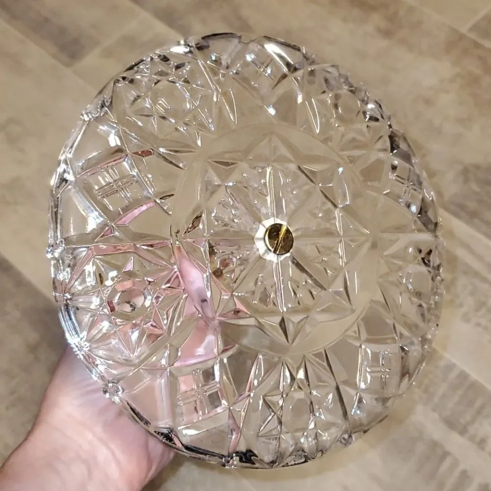 EUC Vintage Glass Handled Tray